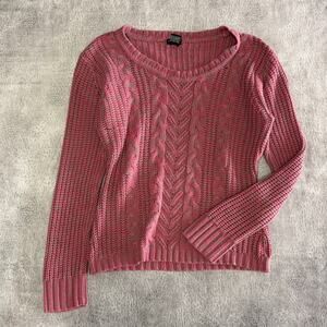 Wet Seal Pink Y2k Chunky Knit Sweater